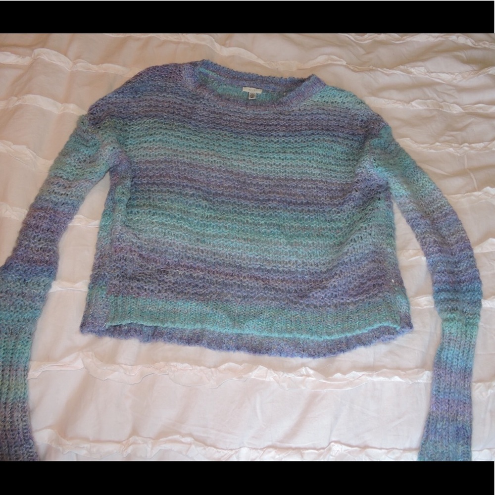 Purple and blue sweater